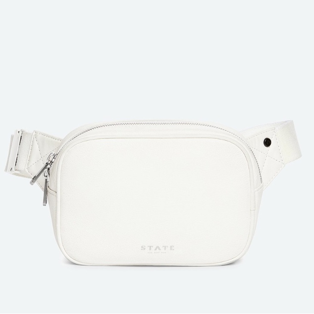 STATE Bennett white belt bag NWT